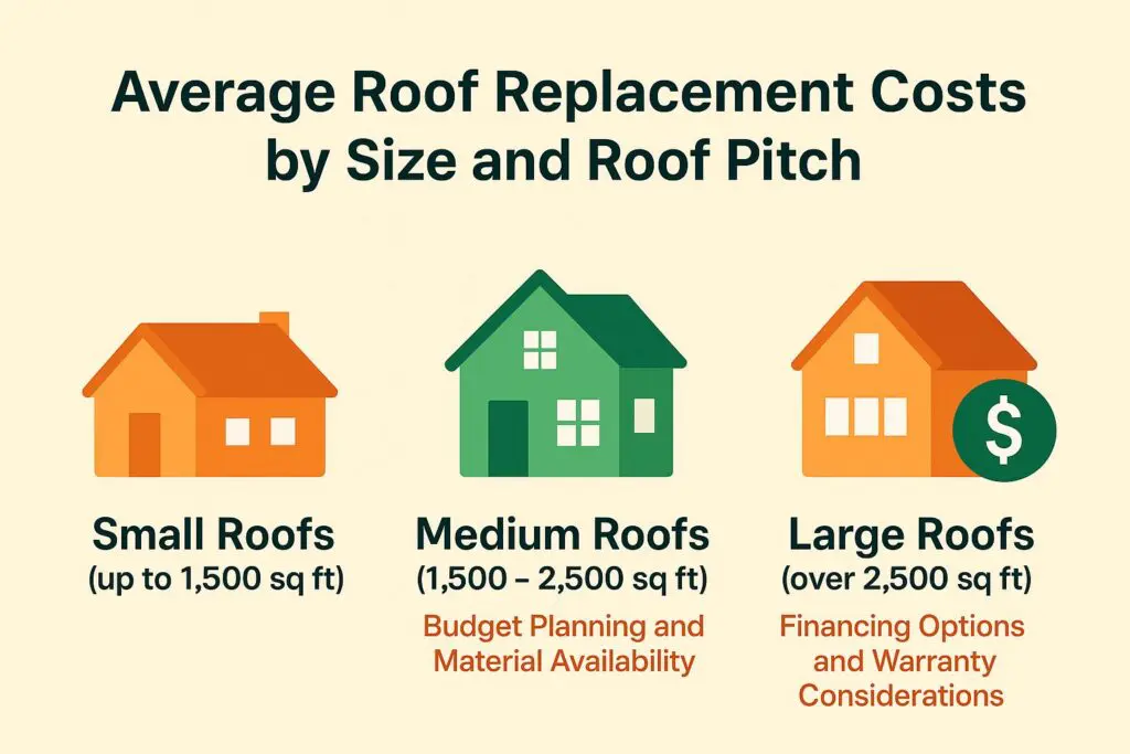 Average Roof Replacement Costs by Size and Roof Pitch Average Roof Replacement Costs by Size and Roof Pitch