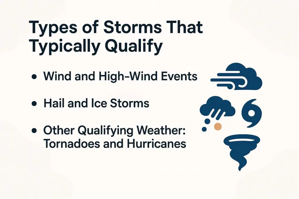 Types of Storms That Typically Qualify